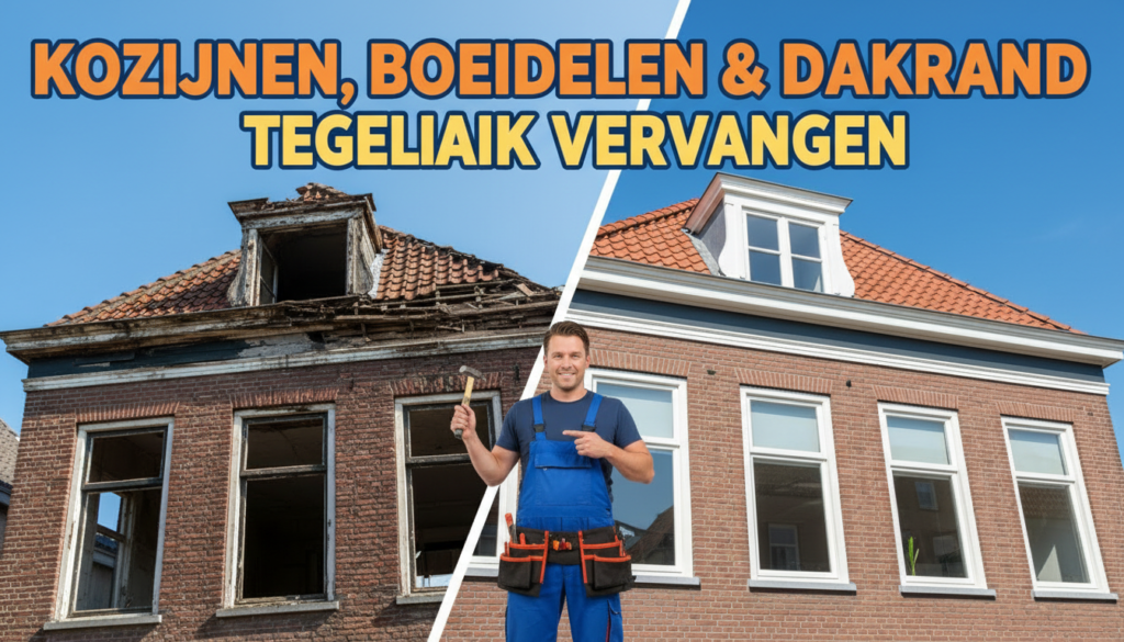 kozijnen, boeidelen dakrand tegelijk