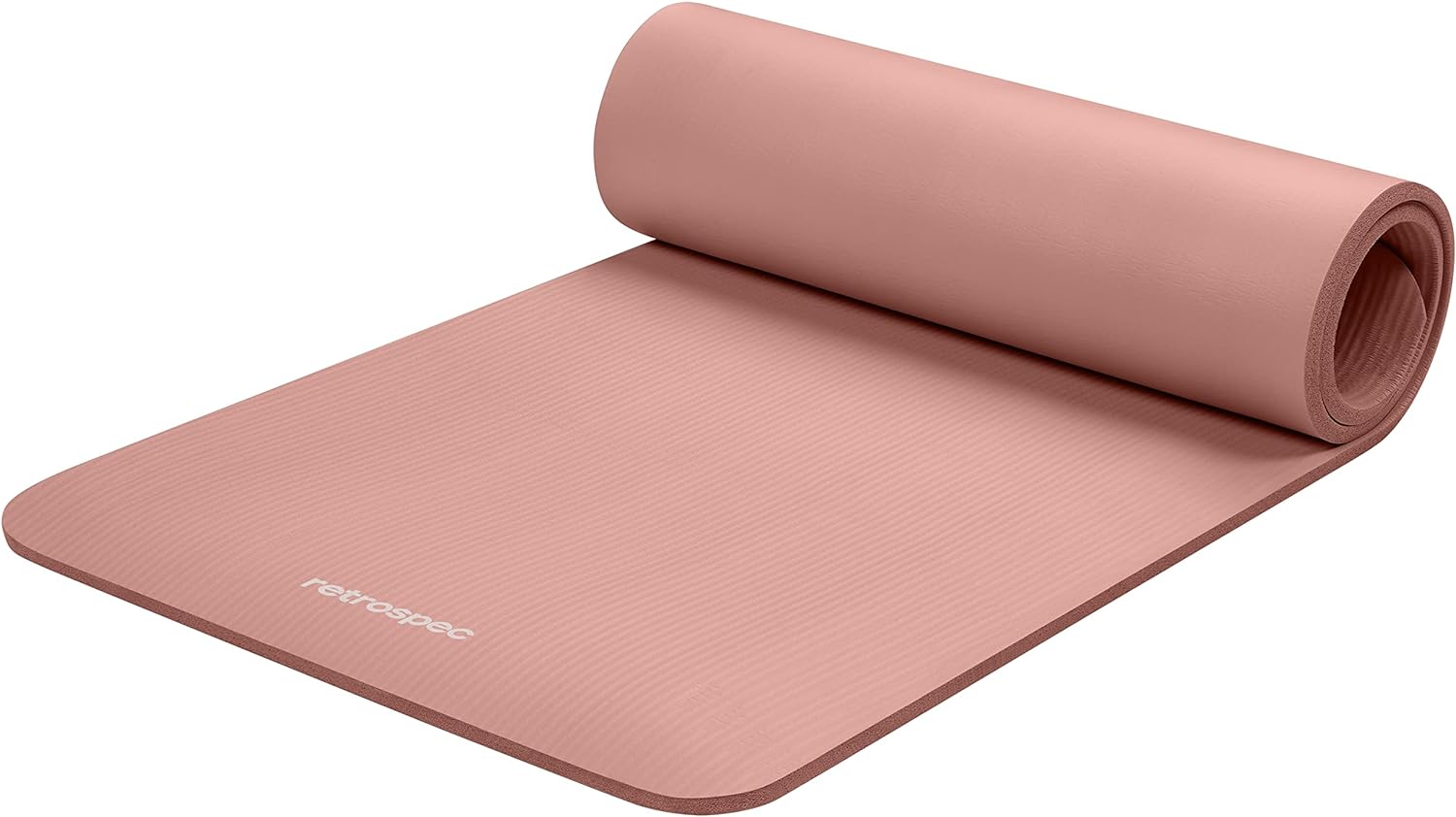 Retrospec Solana Yoga Mat Thick 1\/2in Non-Slip Workout Mat with Nylon Strap - 72x24in Exercise Mat for Pilates, Stretching & Fitness - BPA Free, Easy Clean